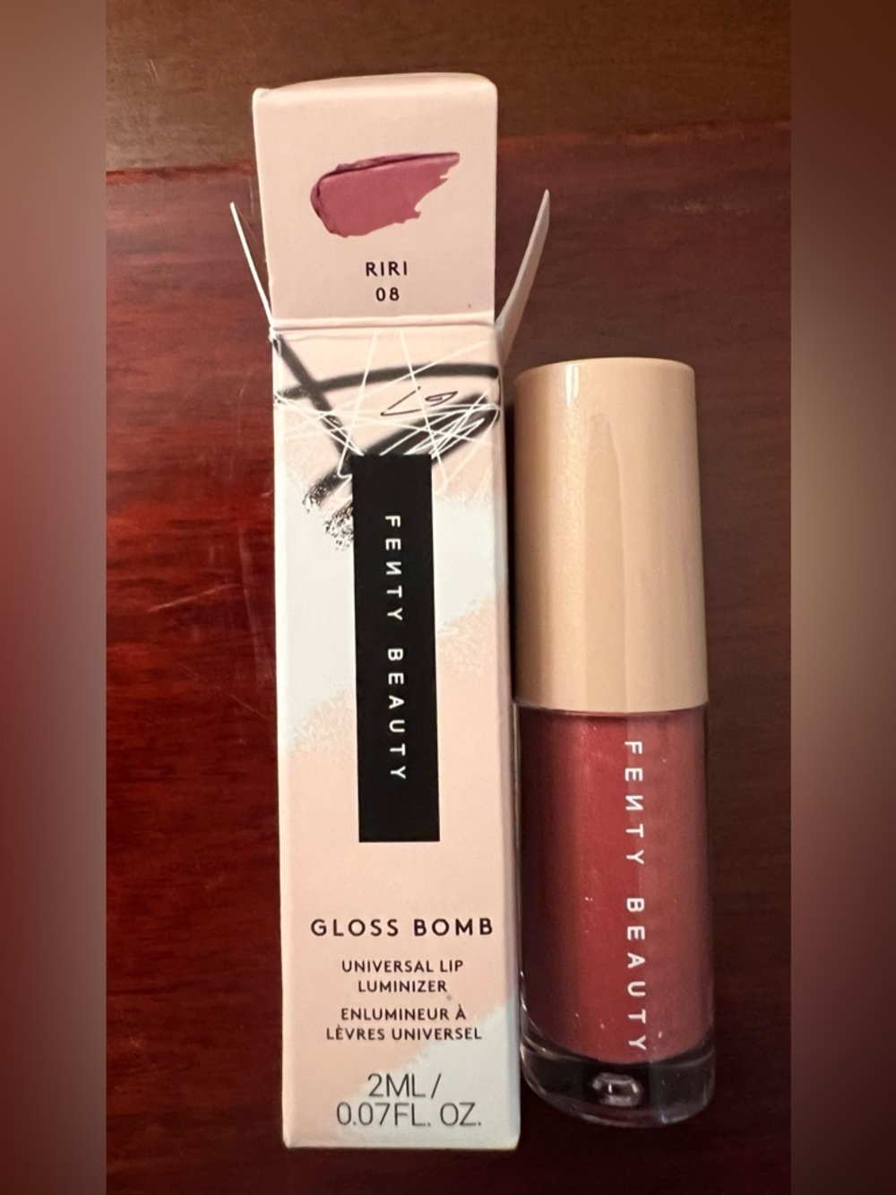 Fenty Beauty Gloss Bomb Lip Luminizer New *Shade 08/ riri * purse size~  2 ml